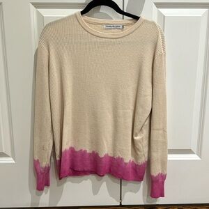 Franklin and days cream and pink sweater